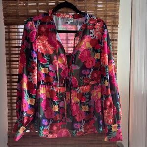 Crosby by Mollie Burch floral tie front top